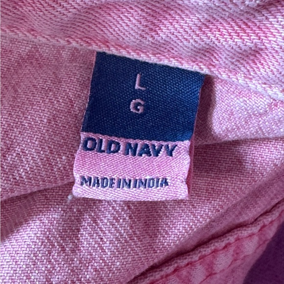 Old Navy Long-Sleeve Cropped Jean Utility Jumpsuit Size Large 100% Cotton - Picture 11 of 15